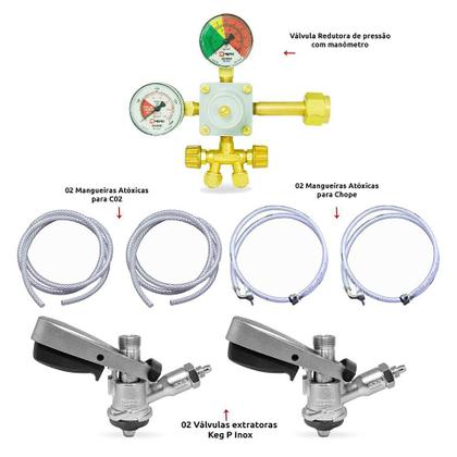 Imagem de Kit De Extração de Chopp para chopeira de 02 torneiras
