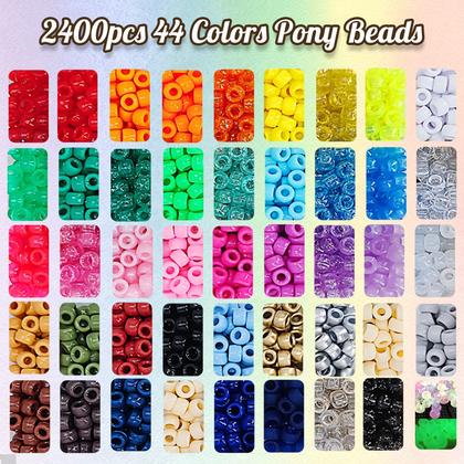 Imagem de Kit de fabricação de miçangas de pônei para pulseiras MIIIM 3430 unidades com acessórios