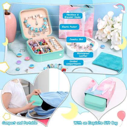 Imagem de Kit de fabricação de pulseiras de charme LifeIsLuck para meninas com caixa de joias