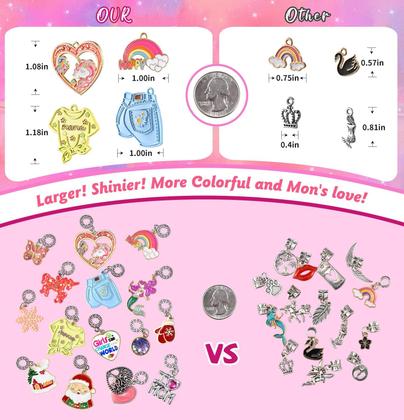 Imagem de Kit de fabricação de pulseiras para meninas  Unicórnio, suprimentos de joias, conjunto de artesanato, kit de artesanato, kits de pulseiras de charme, presentes de aniversário criativos para crianças de 6 a 7, 8, 9, 10, 11, 12 anos, brinquedos para meninas