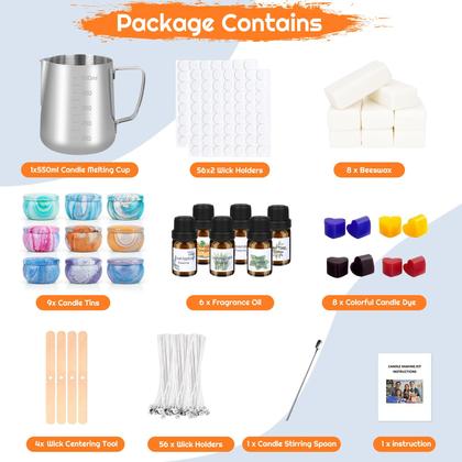 Imagem de Kit de Fabricação de Velas OFUN com Cera de Soja 100% Natural - 6 Fragrâncias