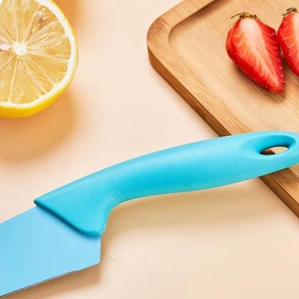 Imagem de Kit de facas coloridas churrasco cozinha aço inox 4 peças master legumes multiuso chef