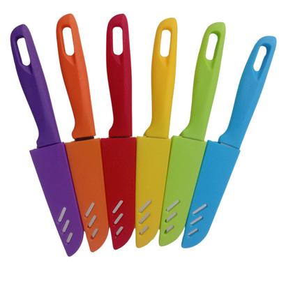 Imagem de Kit de Facas Coloridas Churrasco Pescaria Cozinha Aço 6 und