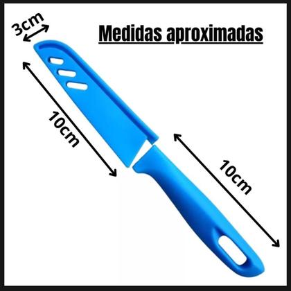 Imagem de Kit de Facas Coloridas Churrasco Pescaria Cozinha Aço 6 und