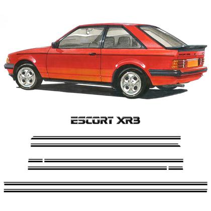 Imagem de Kit De Faixa Filete Escort Xr3 Mk3 83/86 + Adesivo Traseiro