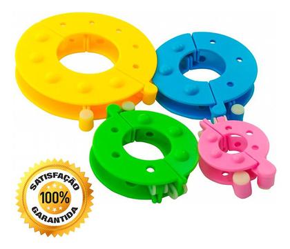 Imagem de Kit De Fazer Faz Enrolar Lã Pom Pom 3,5cm 5,5cm 7cm E 9cm