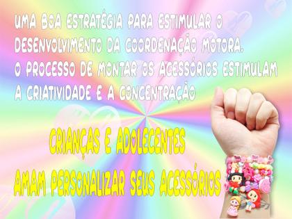 Imagem de Kit De Fazer Pulseiras Colar Miçangas Bijuteria Infanti cpq