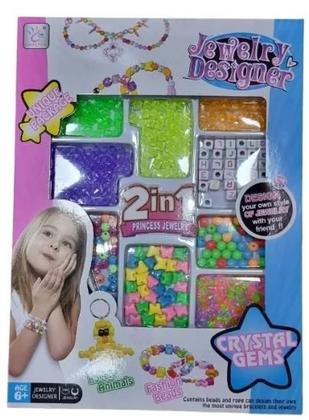Imagem de Kit de fazer pulseiras colar miçangas bijuteria infantil