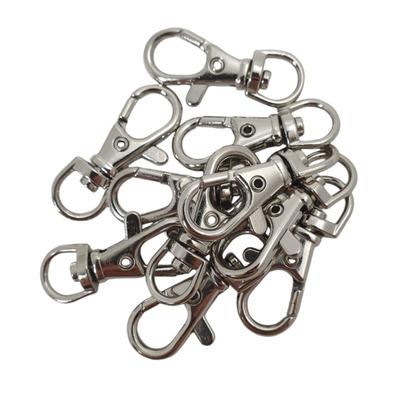 Imagem de Kit de fecho lagosta 080 prata 4cm x 2 cm - 70 unidades