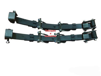 Imagem de kit de feixe mola de 4 laminas para carretinhas reboque trailers Suporta até 550kg total