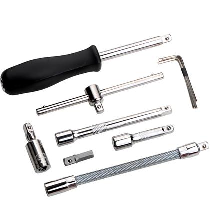 Imagem de Kit De Ferramentas 46 Peças Jogo De Soquetes Chave Catraca R