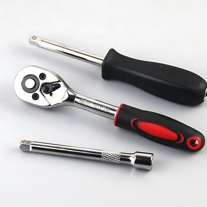 Imagem de Kit De Ferramentas 46 Peças Jogo De Soquetes Chave Catraca R