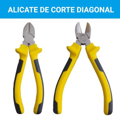 Imagem de Kit de Ferramentas Alicates Pressão Diagonal Universal Chaves Fenda e Philips