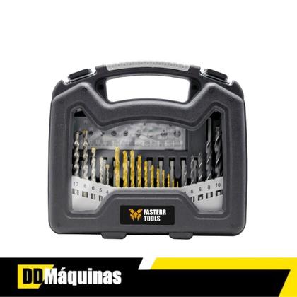 Imagem de Kit De Ferramentas Brocas Bits Furadeira 128 Pç Profissional