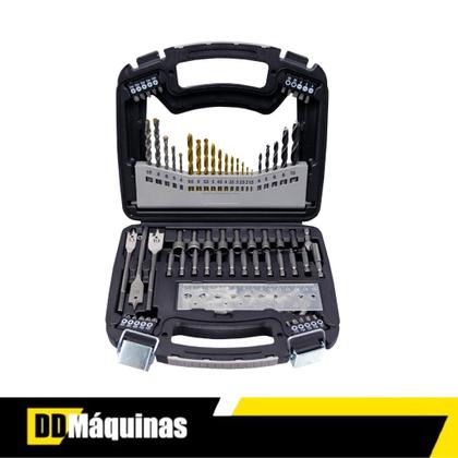 Imagem de Kit De Ferramentas Brocas Bits Furadeira 128 Pç Profissional