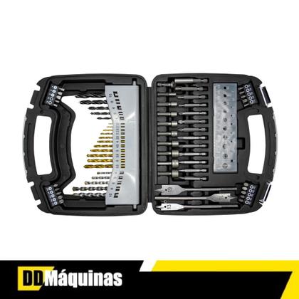 Imagem de Kit De Ferramentas Brocas Bits Furadeira 128 Pç Profissional