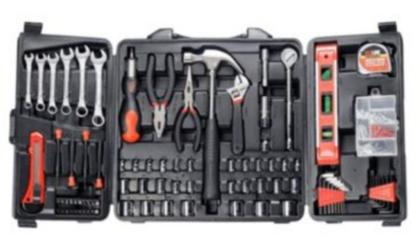 Imagem de Kit de Ferramentas Manuais 250 Peças Preto e Amarelo