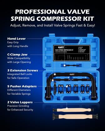 Imagem de Kit de Ferramentas Orion Motor Tech - Compressor de Mola de Válvula (10 Peças)