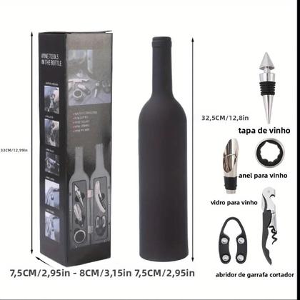 Imagem de Kit De Ferramentas Para Vinho Premium Com 5 Peças, Acessórios Para Viagem E Bares Em Casa, Presentes