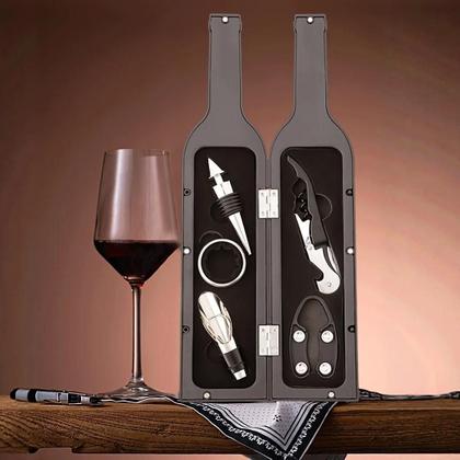 Imagem de Kit De Ferramentas Premium Para Vinho Com 5 Peças, Acessórios Para Viagem E Bares Em Casa, Presentes