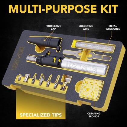 Imagem de Kit de Ferro de Solda a Butano LEXIVON LX-770 - Sem Fio e com Ignição Automática