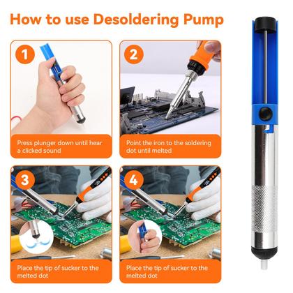 Imagem de Kit de ferro de soldar BILIPLE 90W LED Digital 19 em 1 180-480 C