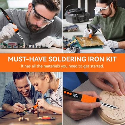 Imagem de Kit de ferro de soldar BILIPLE 90W LED Digital 19 em 1 180-480 C