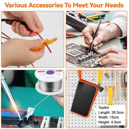 Imagem de Kit de ferro de soldar BILIPLE 90W LED Digital 19 em 1 180-480 C