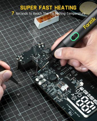Imagem de Kit de ferro de soldar Fanttik T1 Max sem fio 2600mAh 840 