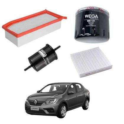 Imagem de Kit de Filtros Wega Renault Logan Sandero 1.0 12v 3c 2017 em diante