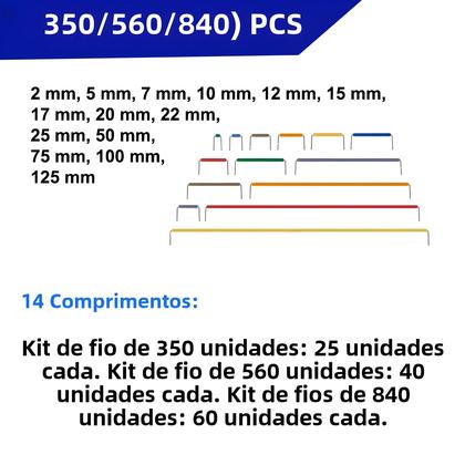 Imagem de Kit De Fio De Jumper De Placa De Ensaio Sortido 14 Comprimentos 840/560/350 Peças Para Prototipagem