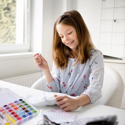 Imagem de Kit de fio dental bordado Peirich Cross Stitch com caixa organizadora