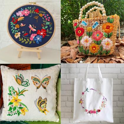 Imagem de Kit de fio dental bordado Peirich Cross Stitch com caixa organizadora