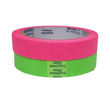 Kit De Fita Crepe Neon Colorida Com 4 Cores De 18mm X 30m - Nastro Imagem de Kit De Fita Crepe Neon Colorida Com 4 Cores De 18mm X 30m