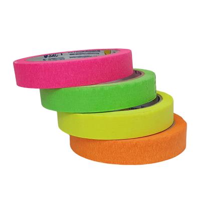 Kit De Fita Crepe Neon Colorida Com 4 Cores De 18mm X 30m - Nastro Imagem de Kit De Fita Crepe Neon Colorida Com 4 Cores De 18mm X 30m