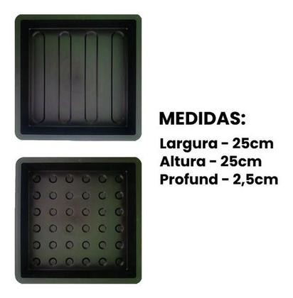 Imagem de Kit De Forma Piso Tátil Alerta + Direcional 25x25x2,5 -1cada