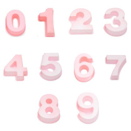 Imagem de Kit De Formas Numéricas De Silicone Do 0 a 9