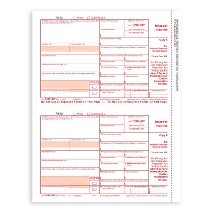 Imagem de Kit de formulários fiscais Blue Summit Supplies 2024 1099 INT 4 Part