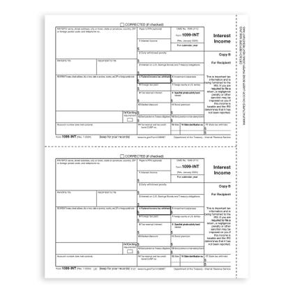 Imagem de Kit de formulários fiscais Blue Summit Supplies 2024 1099 INT 4 Part