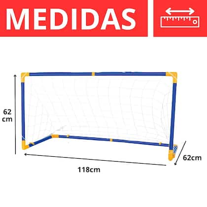 Imagem de Kit De Futebol C/ Trave De Gol Golzinho Fácil Montagem Bomba De Ar Bola De Futebol Esportiva Do São Paulo Garrafa 700ml
