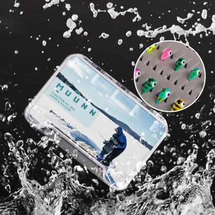 Imagem de Kit de gabaritos de pesca no gelo MUUNN Tungsten 21 unidades para Crappie Walleye