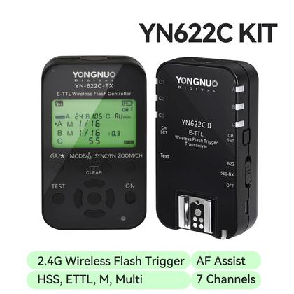 Imagem de Kit de gatilho de flash YONGNUO YN622C-KIT sem fio E-TTL para Canon