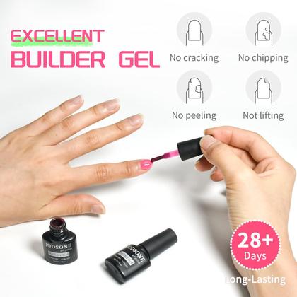 Imagem de Kit de Gel Nail Builder JODSONE - 22 Unidades com Base, Top Coat e Adesivos