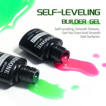 Imagem de Kit de Gel Nail Builder JODSONE - 22 Unidades com Base, Top Coat e Adesivos