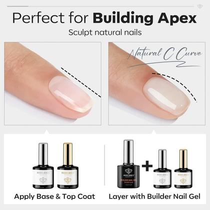 Imagem de Kit de Gel para Unhas Modelones Builder - 3 Unidades com Camada Superior