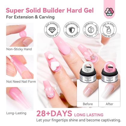 Imagem de Kit de gel para unhas SAVILAND Non Sticky Solid Builder com 4 cores
