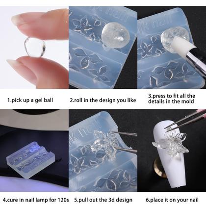 Imagem de Kit de gel Solid Builder Fcozpjk para unhas com molde de silicone