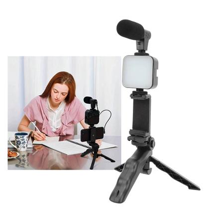 Imagem de Kit de Gravação 5 em 1 com LED, Tripé e Microfone