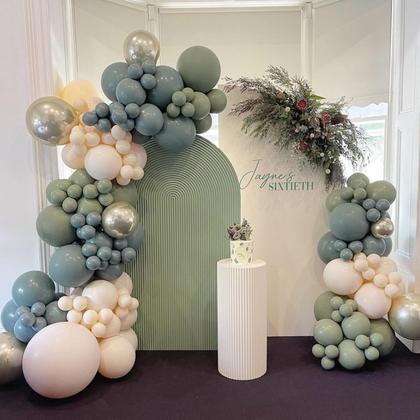 Imagem de Kit de guirlanda de balões Jobkoo 122 unidades azul verde dourado