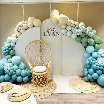 Imagem de Kit de guirlanda de balões Jobkoo 122 unidades azul verde dourado